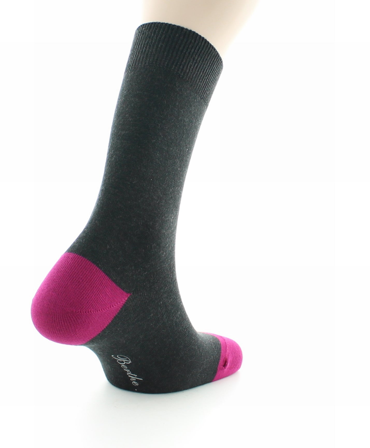 Chaussettes Archimède anthracite / fushia ANTHRACITE-FUSHIA