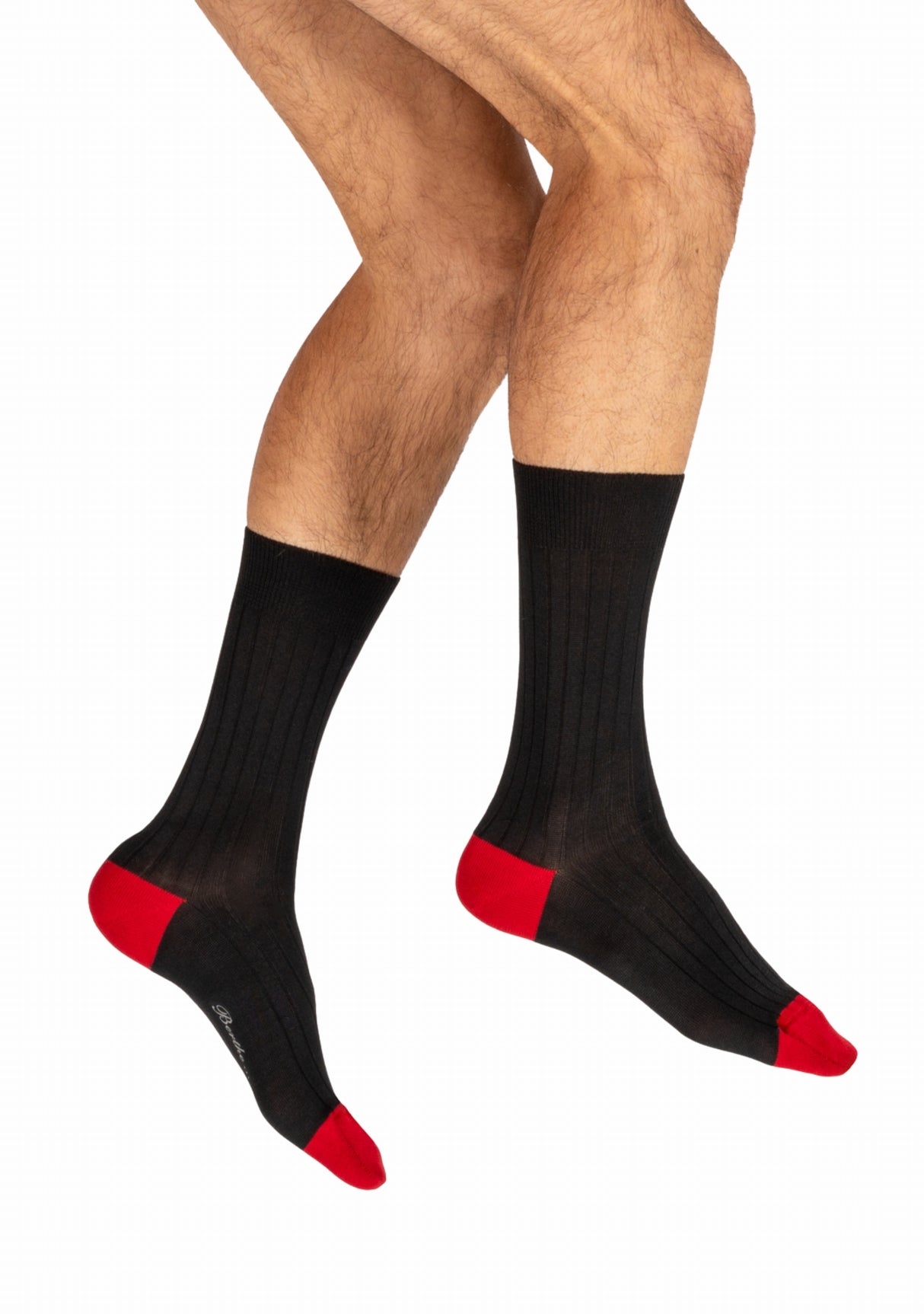 Chaussettes Aristote noir / vigne NOIR-VIGNE