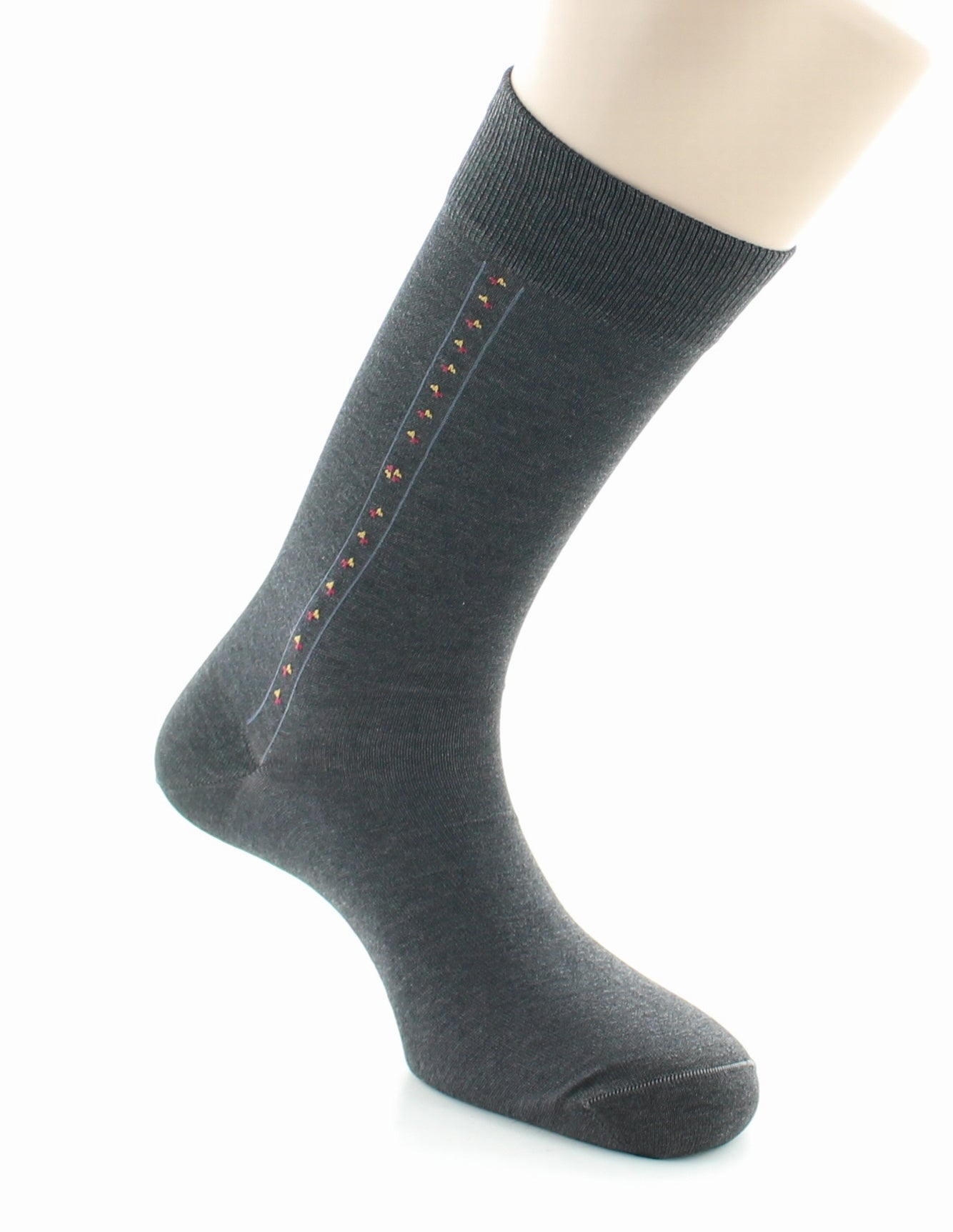 Chaussettes Baguette - coton fil d'Ecosse supérieur GRIS FONCE