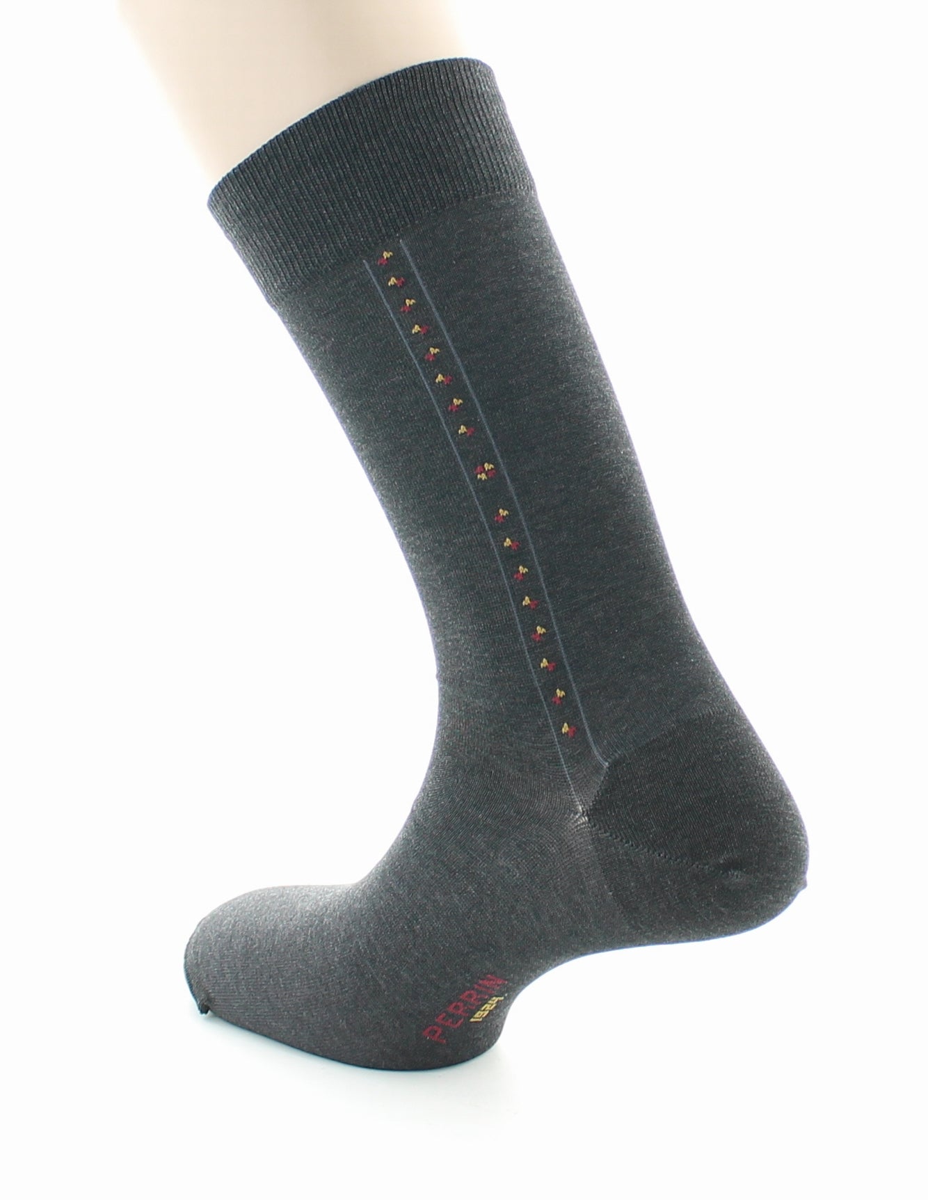 Chaussettes Baguette - coton fil d'Ecosse supérieur GRIS FONCE