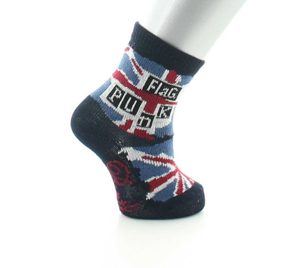 Chaussettes bébé coton Flag Punk BLEU