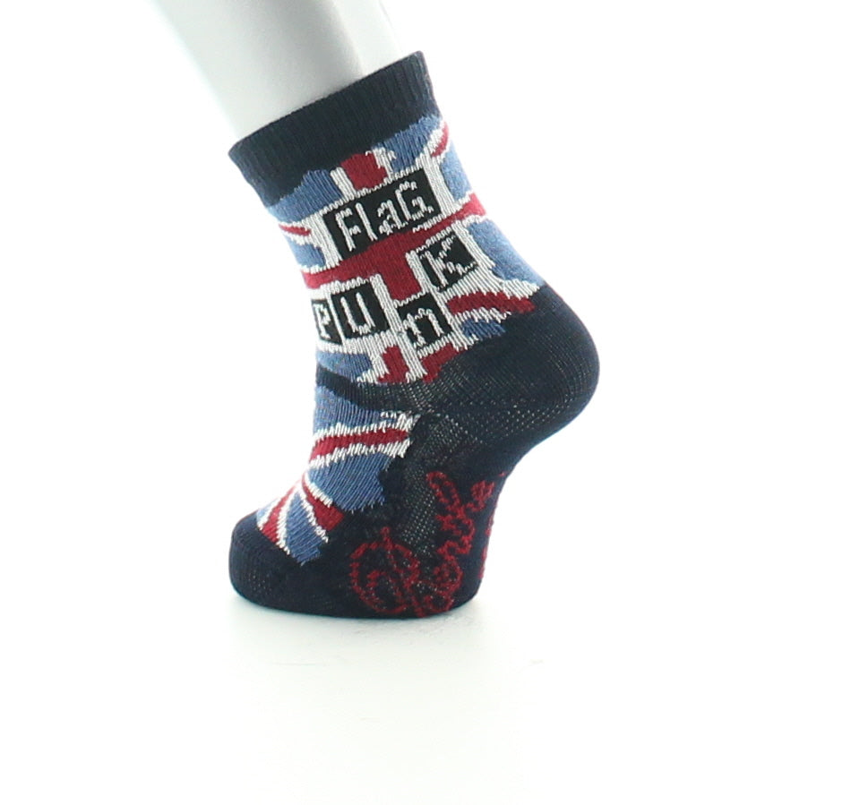 Chaussettes bébé coton Flag Punk BLEU