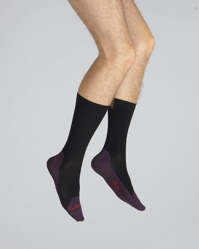 Chaussettes cachemire noires NOIR