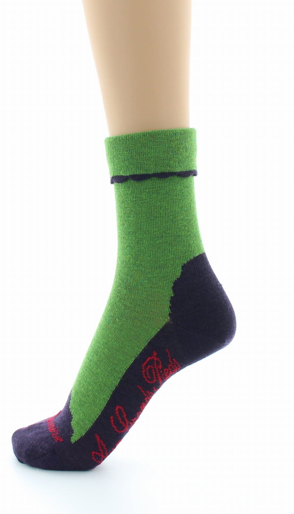 Chaussettes cachemire vert VERT