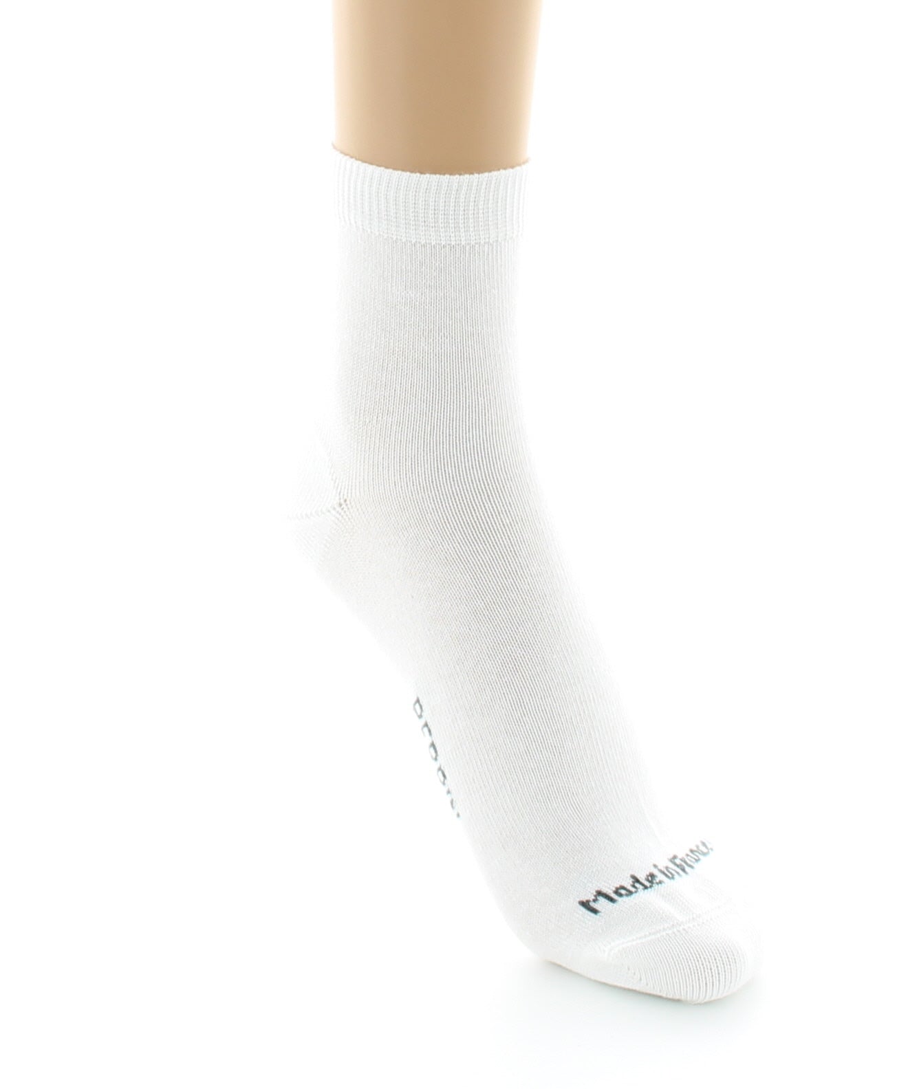 Chaussettes courtes Coton peigné BLANC