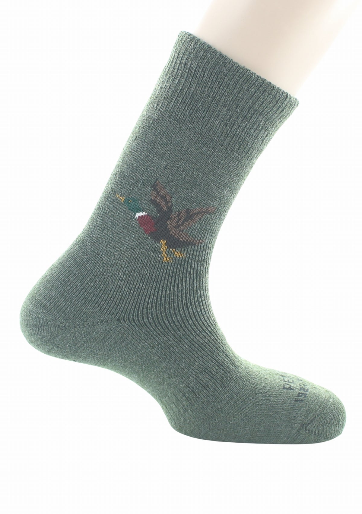Chaussettes courtes de chasse en laine Canard Kaki - Perrin KAKI/CANARD