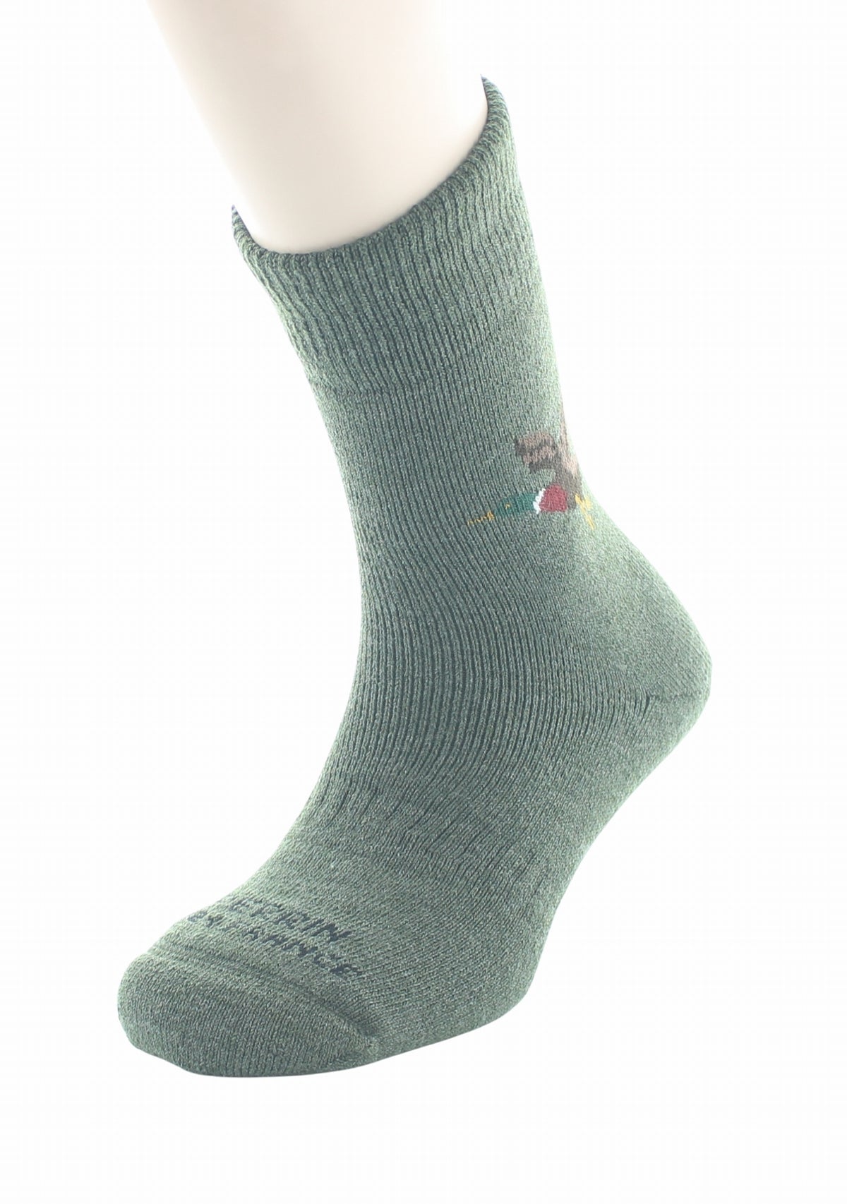 Chaussettes courtes de chasse en laine Canard Kaki - Perrin KAKI/CANARD