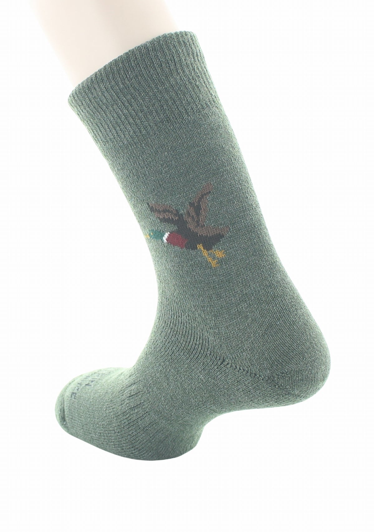 Chaussettes courtes de chasse en laine Canard Kaki - Perrin KAKI/CANARD