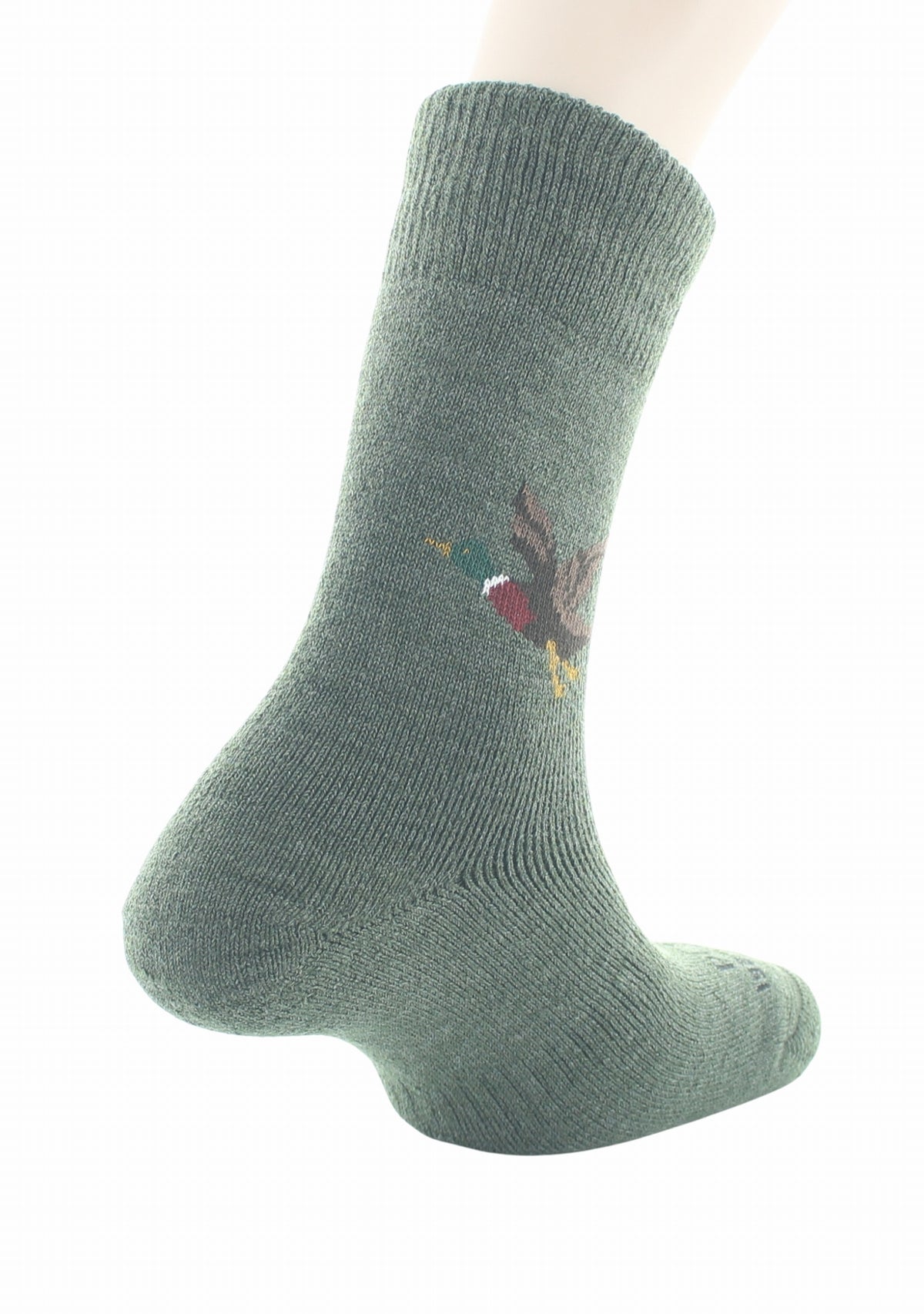 Chaussettes courtes de chasse en laine Canard Kaki - Perrin KAKI/CANARD