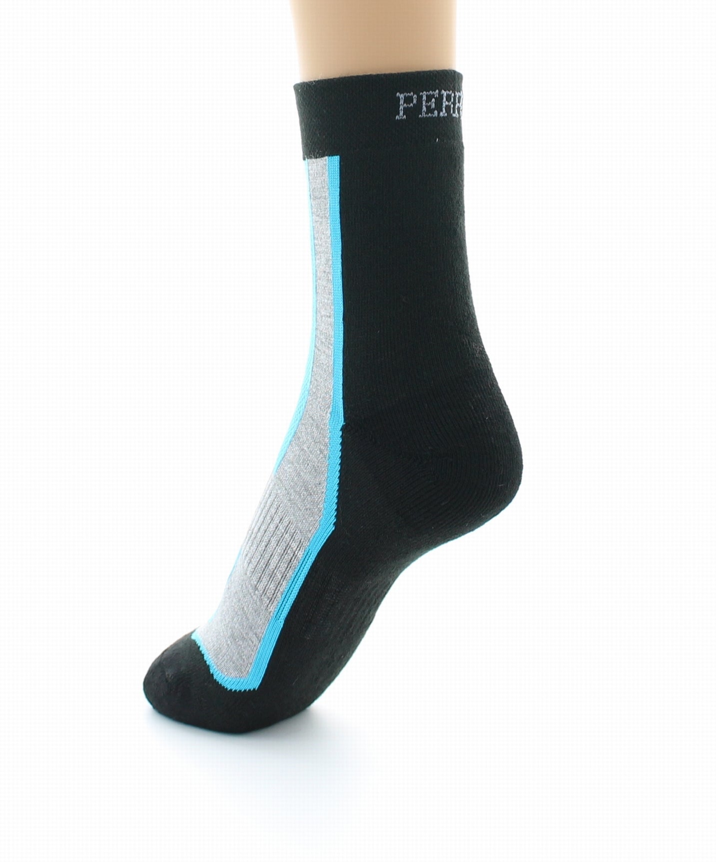 Chaussettes courtes de sport mixtes en Coolmax NOIR-BLEU