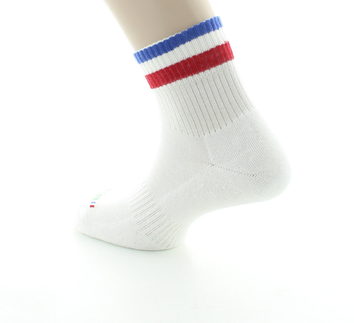 Chaussettes courtes de sport - pur coton bio BLANC