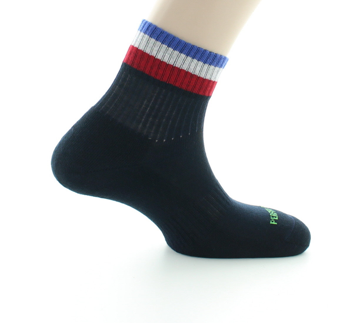 Chaussettes courtes de sport - pur coton bio MARINE