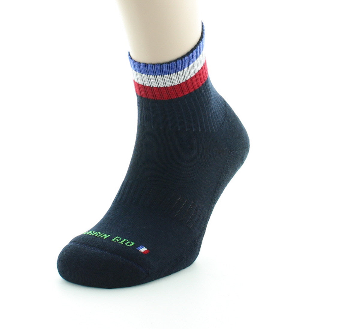 Chaussettes courtes de sport - pur coton bio MARINE