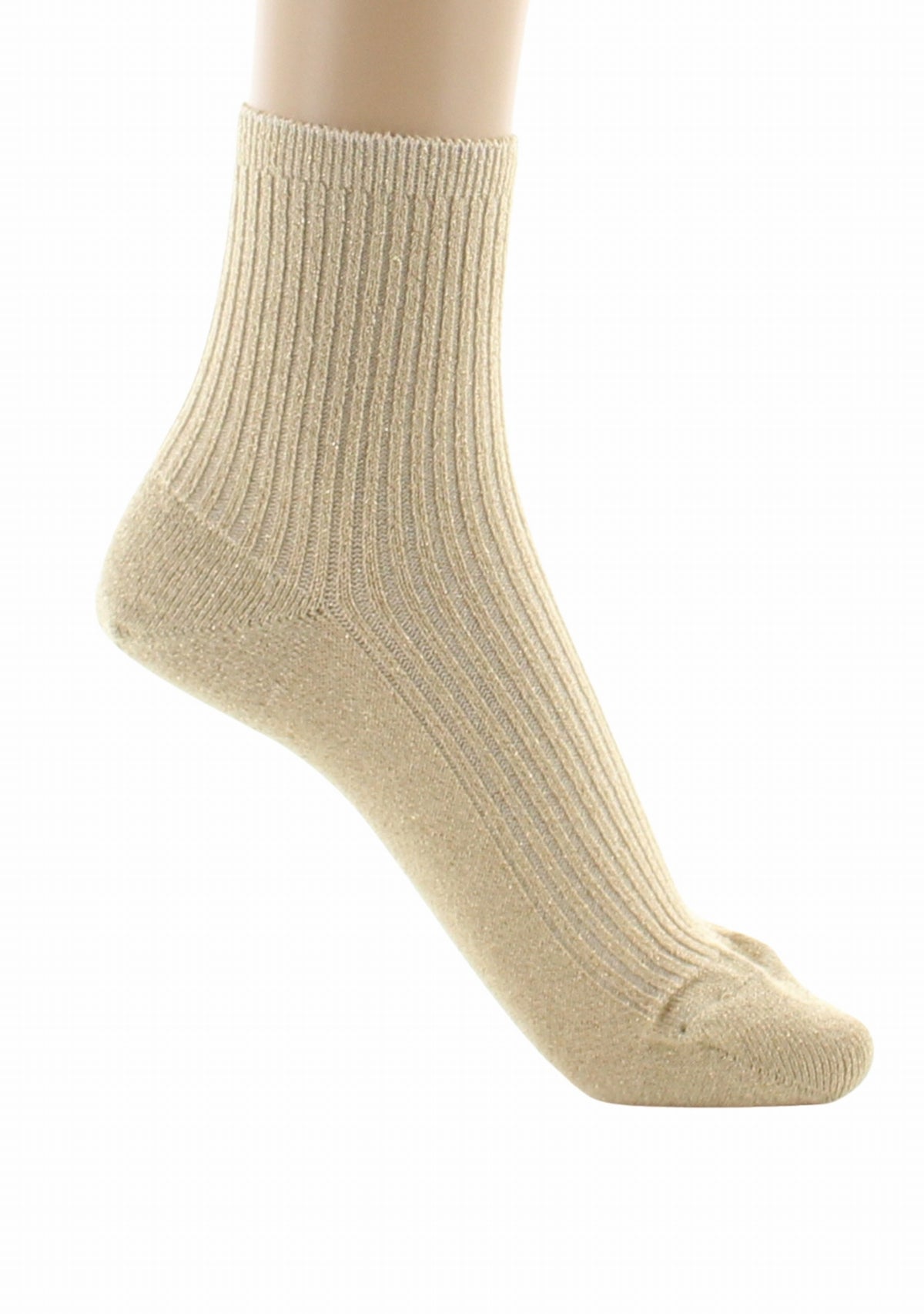 Chaussettes courtes femme en coton Argent - Perrin 1924 SABLE