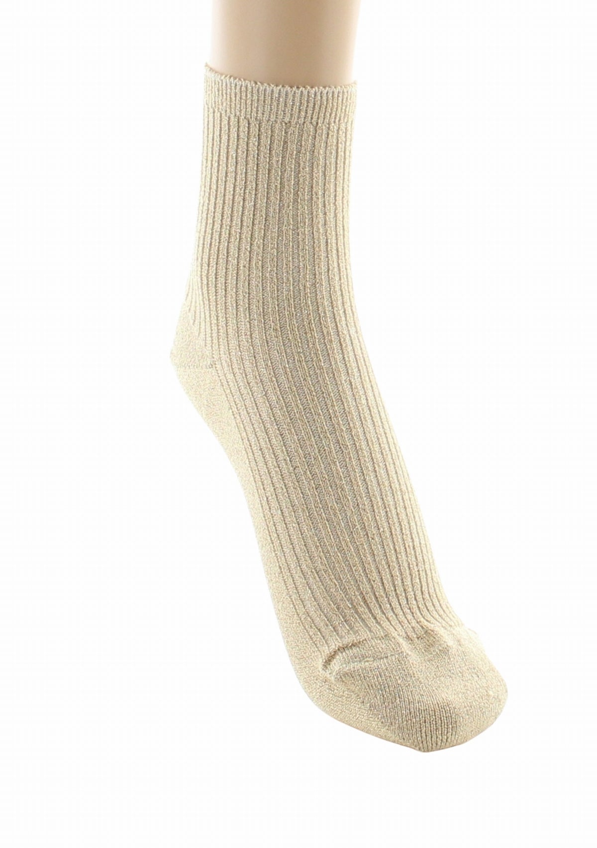 Chaussettes courtes femme en coton Argent - Perrin 1924 SABLE