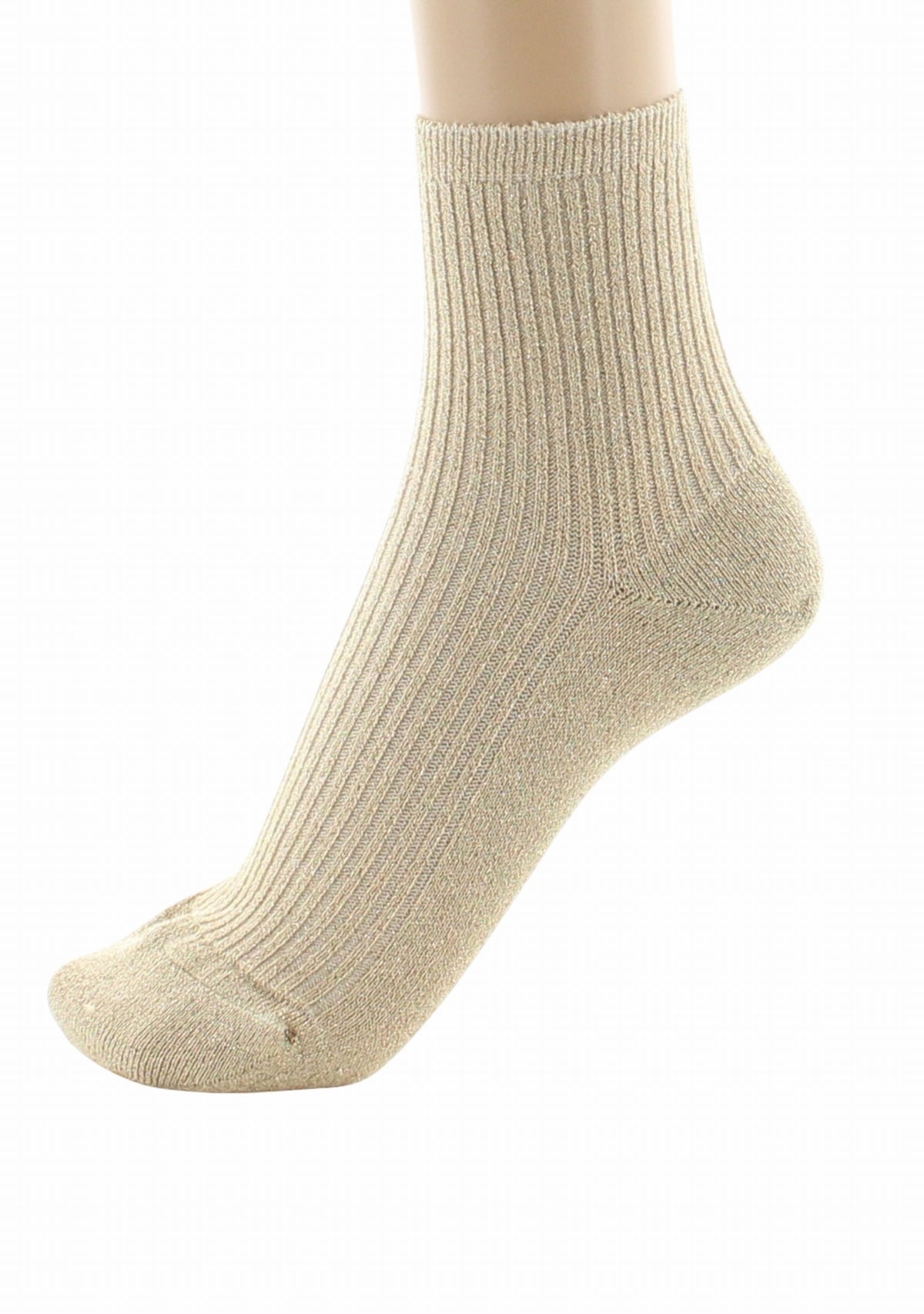 Chaussettes courtes femme en coton Argent - Perrin 1924 SABLE