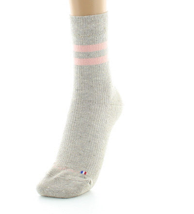 Chaussettes courtes femme en coton et soie Ficelle FICELLE