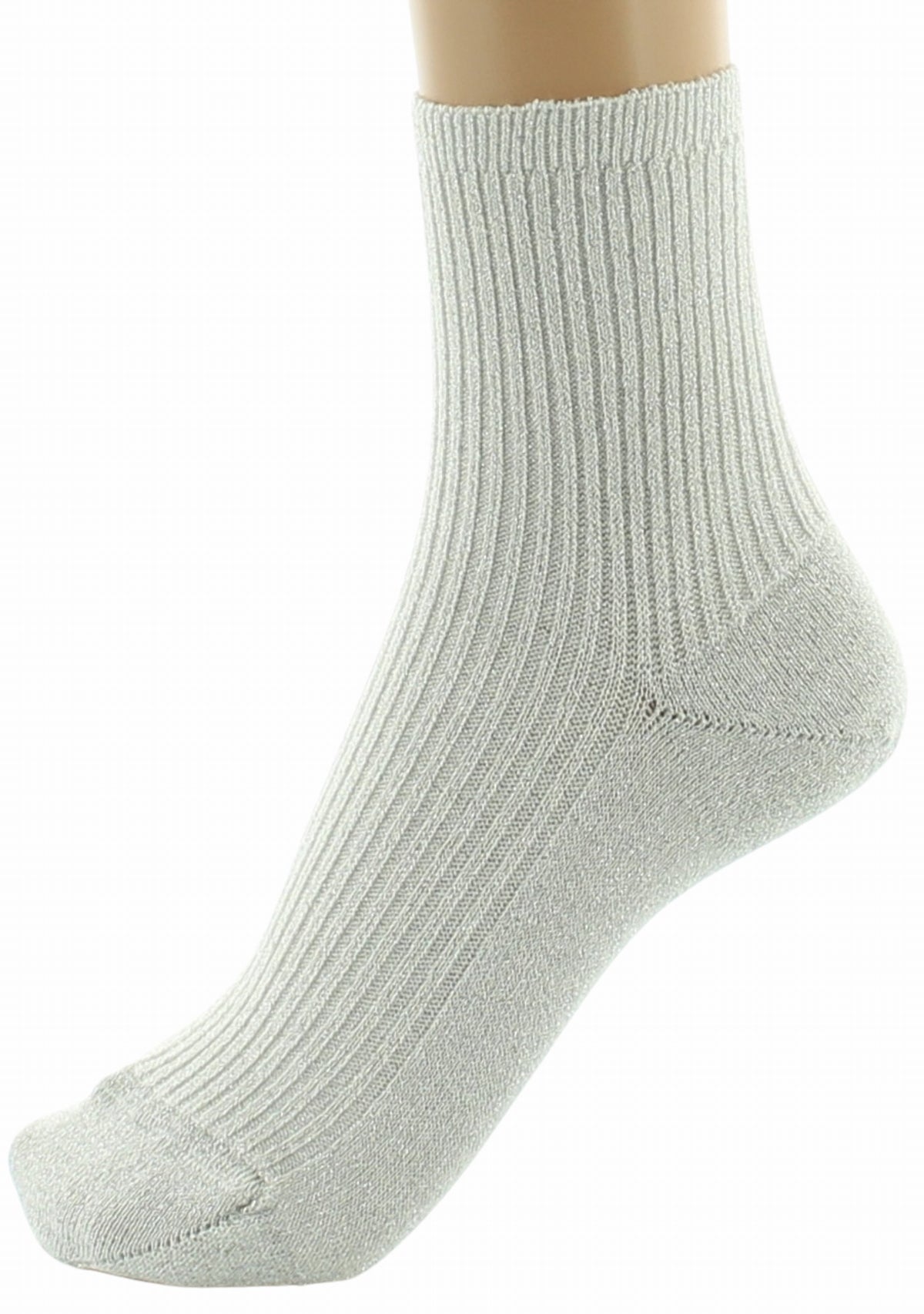 Chaussettes courtes femme en coton Argent - Perrin 1924 ARGENT