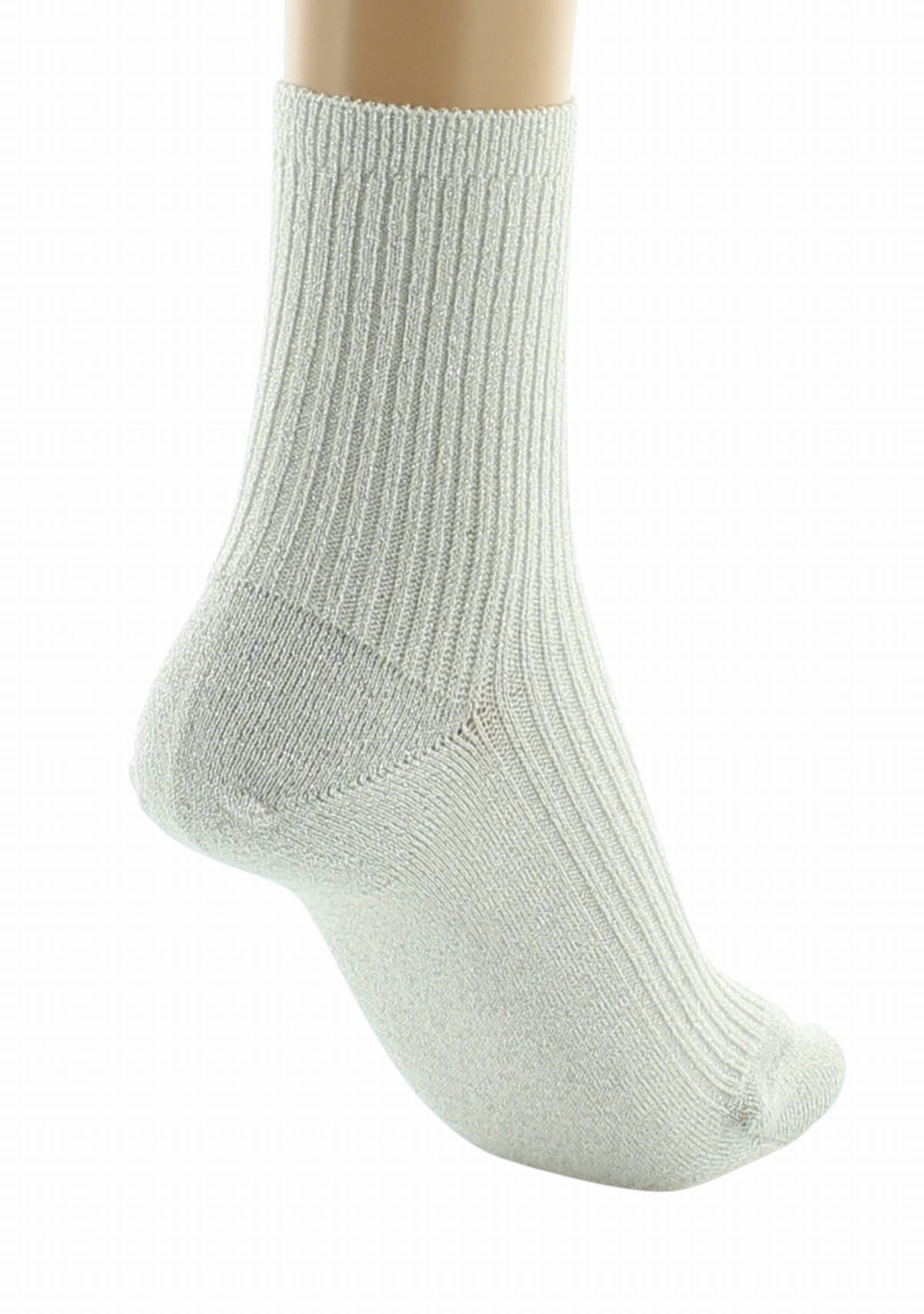 Chaussettes courtes femme en coton Argent - Perrin 1924 ARGENT