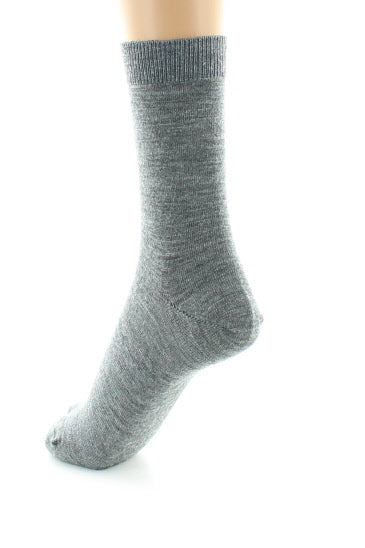 Chaussettes courtes femme en laine peignée mélangée GRIS