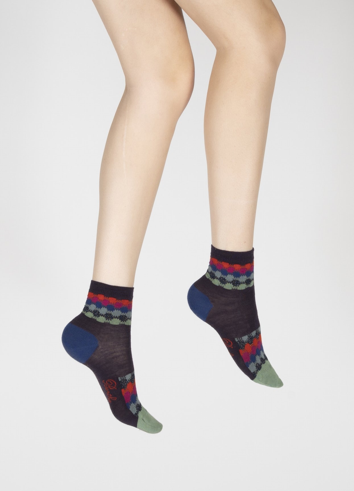 Chaussettes courtes Ondulations Colorées RAISIN
