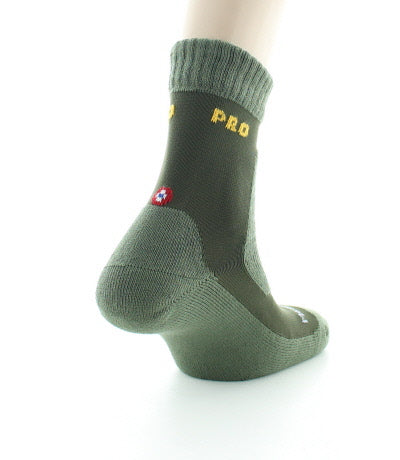 Chaussettes courtes Pro coton longues fibres KAKI