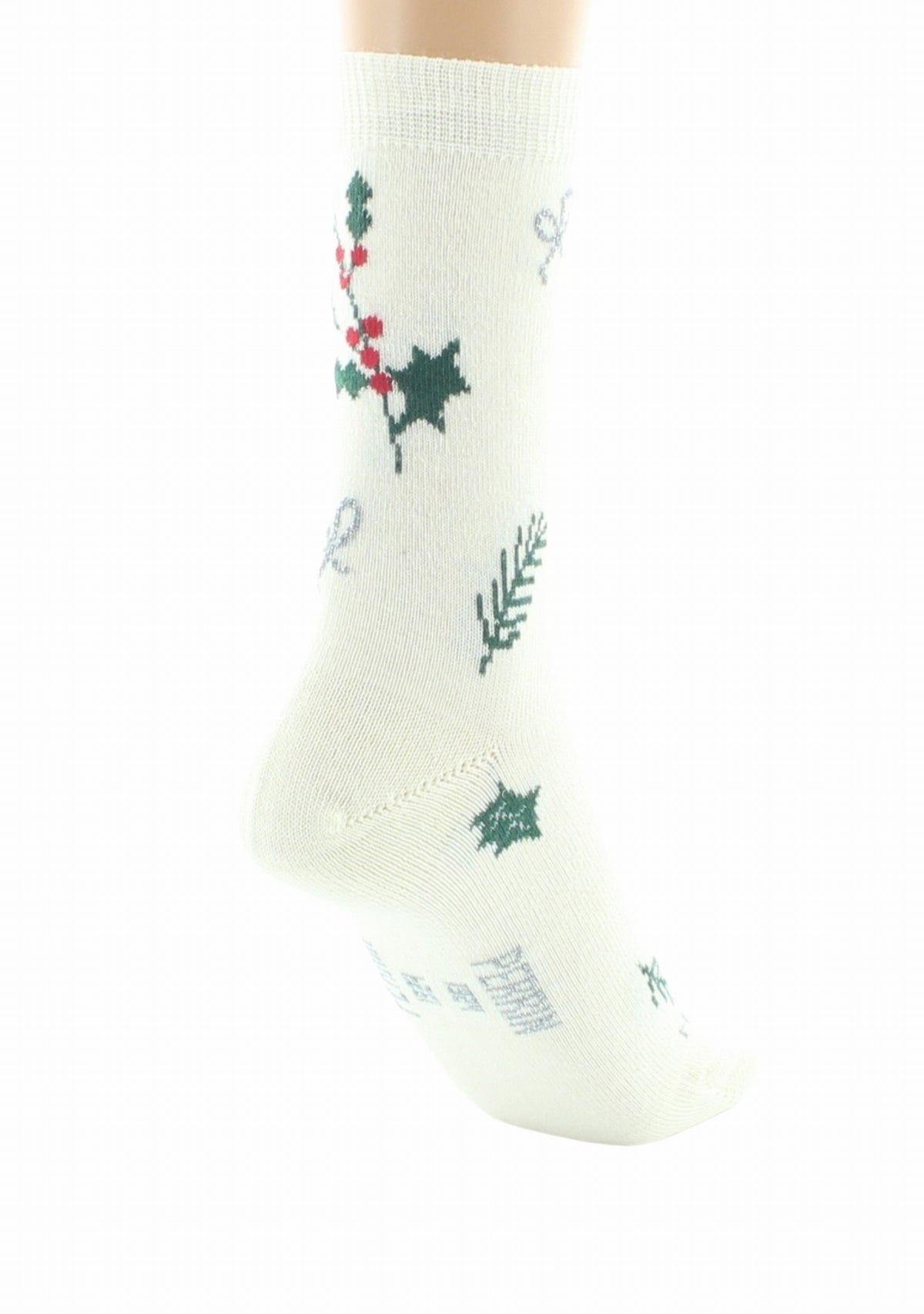 Chaussettes de Noël femme Perrin Écru ECRU