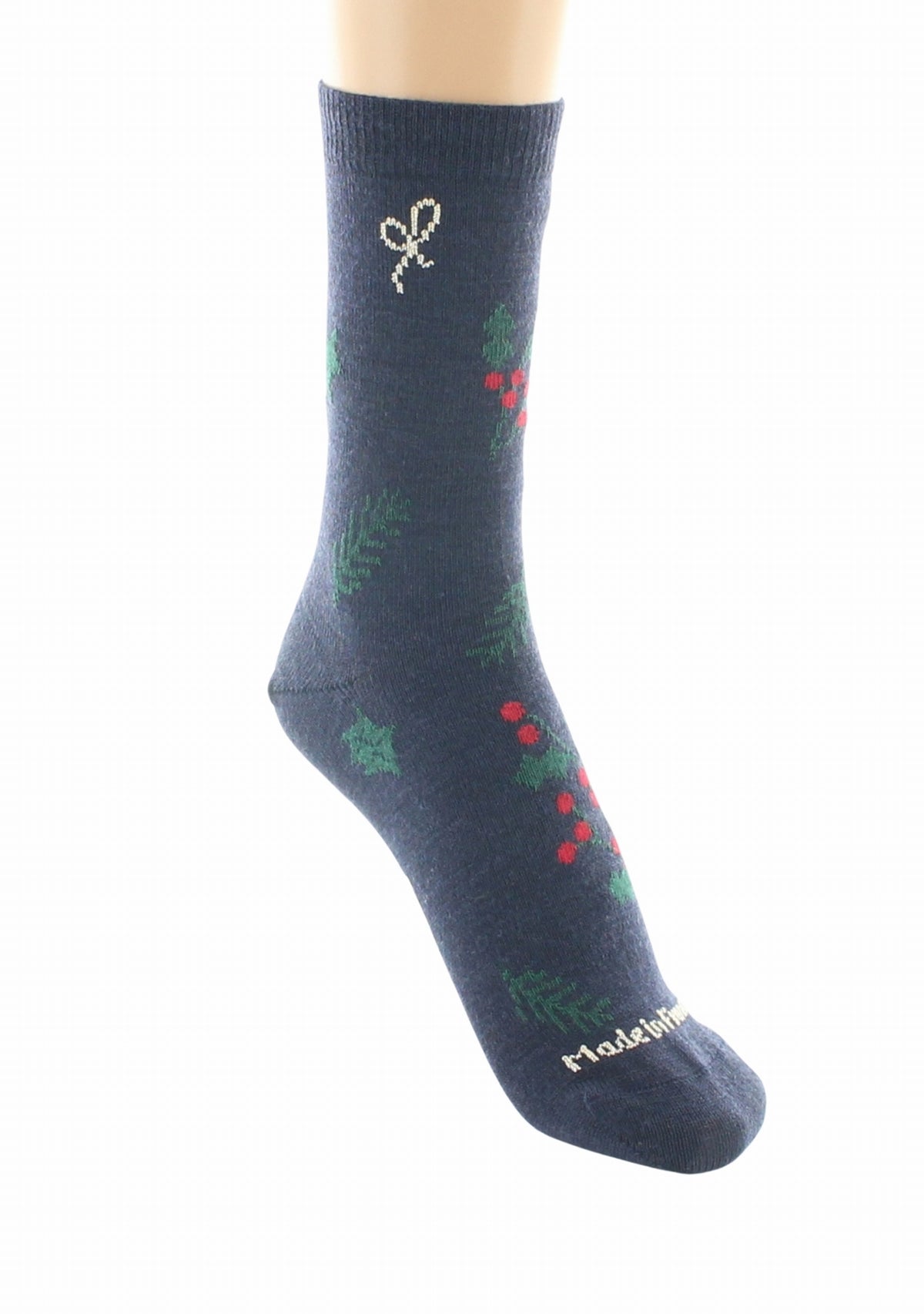 Chaussettes de Noël femme Perrin Marine MARINE