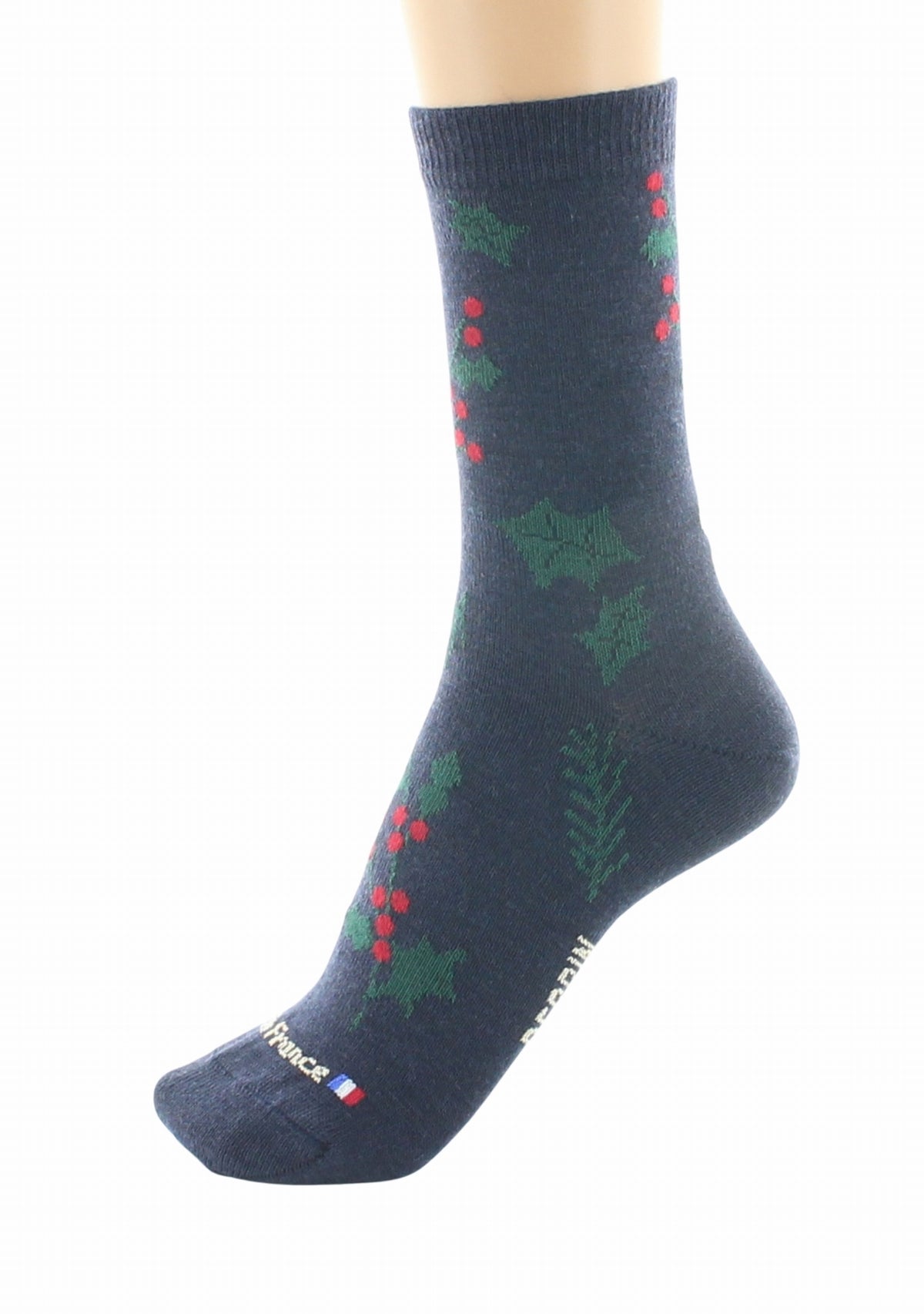 Chaussettes de Noël femme Perrin Marine MARINE