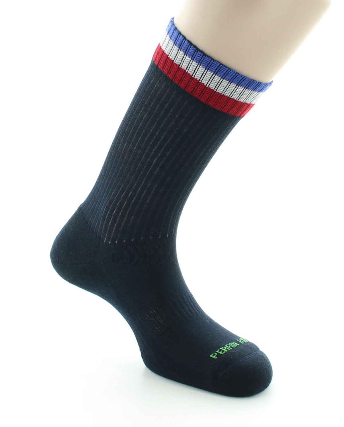 Chaussettes de sport pur coton bio MARINE