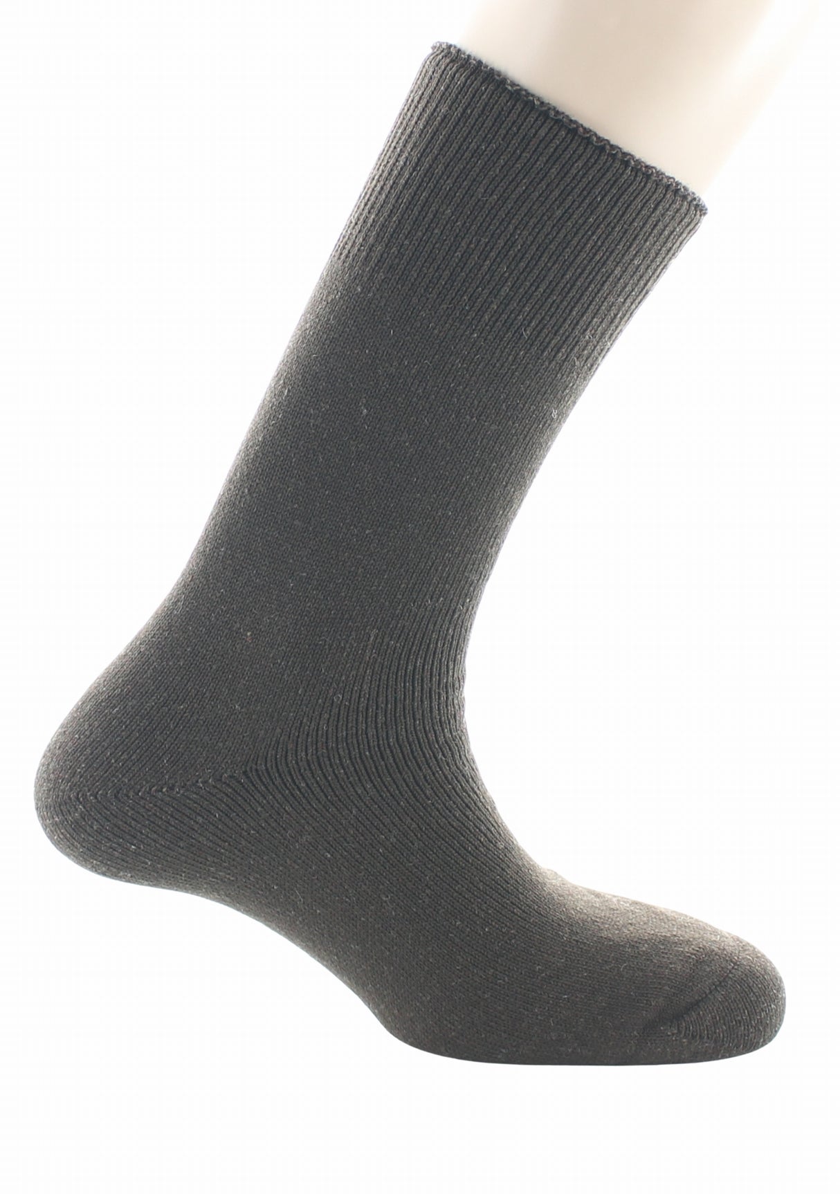 Chaussettes de travail homme Perrin laine/polyamide tout bouclette MARRON