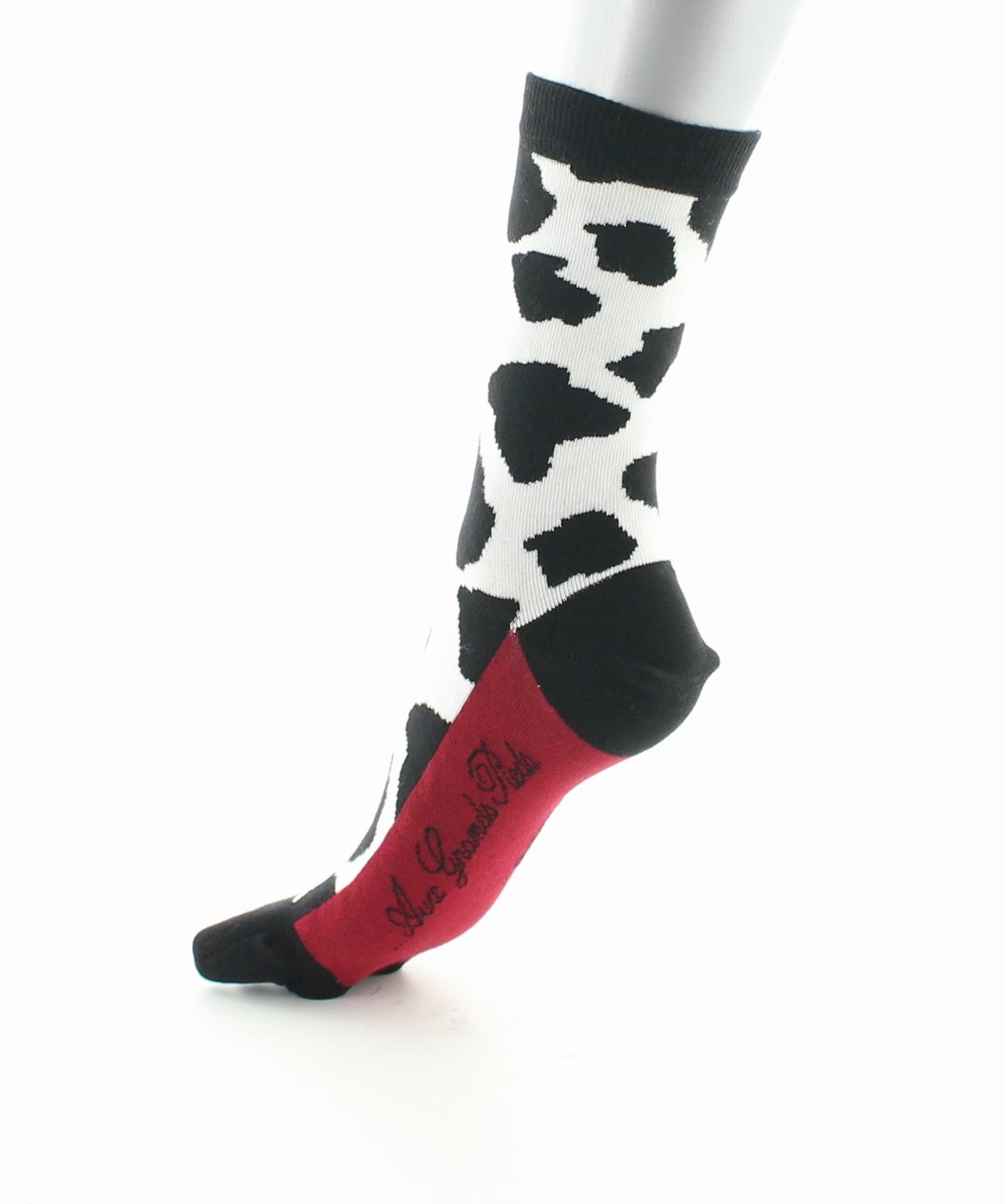 Chaussettes doigts de pieds en coton vache NOIR