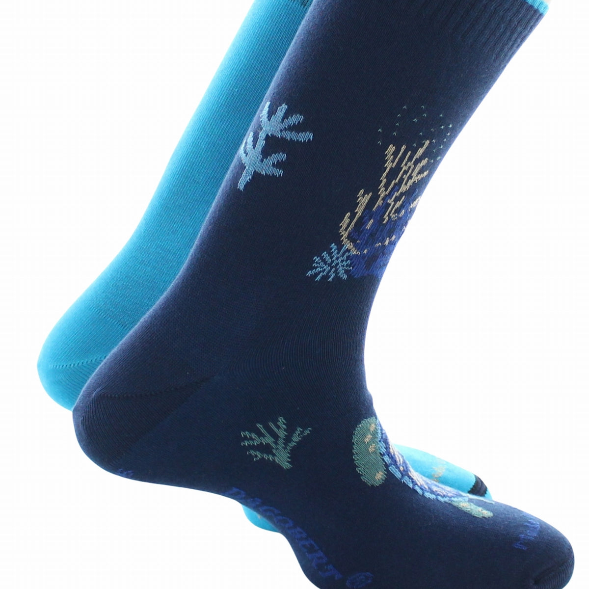 Paire De Chaussettes Marc Ecko Homme – Motif Crevettes, Bleu, Taille 10-13, Neuves Avec étiquettes