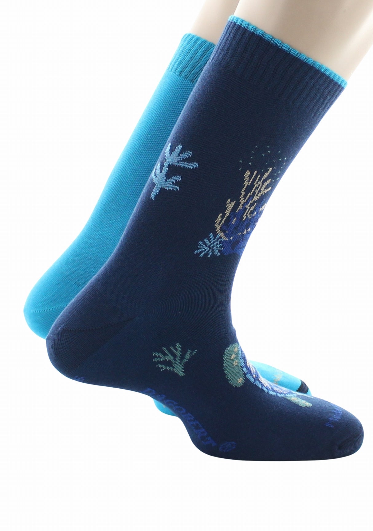 Chaussettes doubles homme Dagobert Tortue Bleu/Turquoise BLEU/TURQUOISE