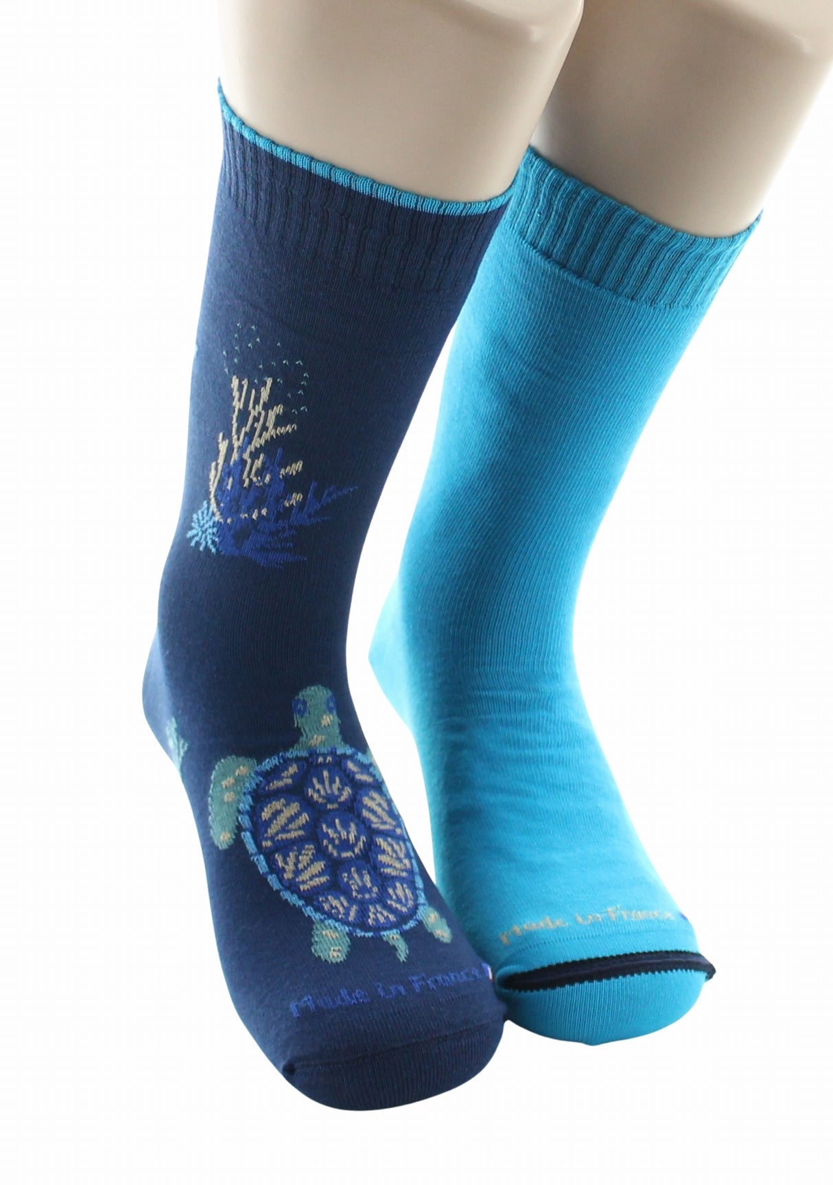 Chaussettes doubles homme Dagobert Tortue Bleu/Turquoise BLEU/TURQUOISE