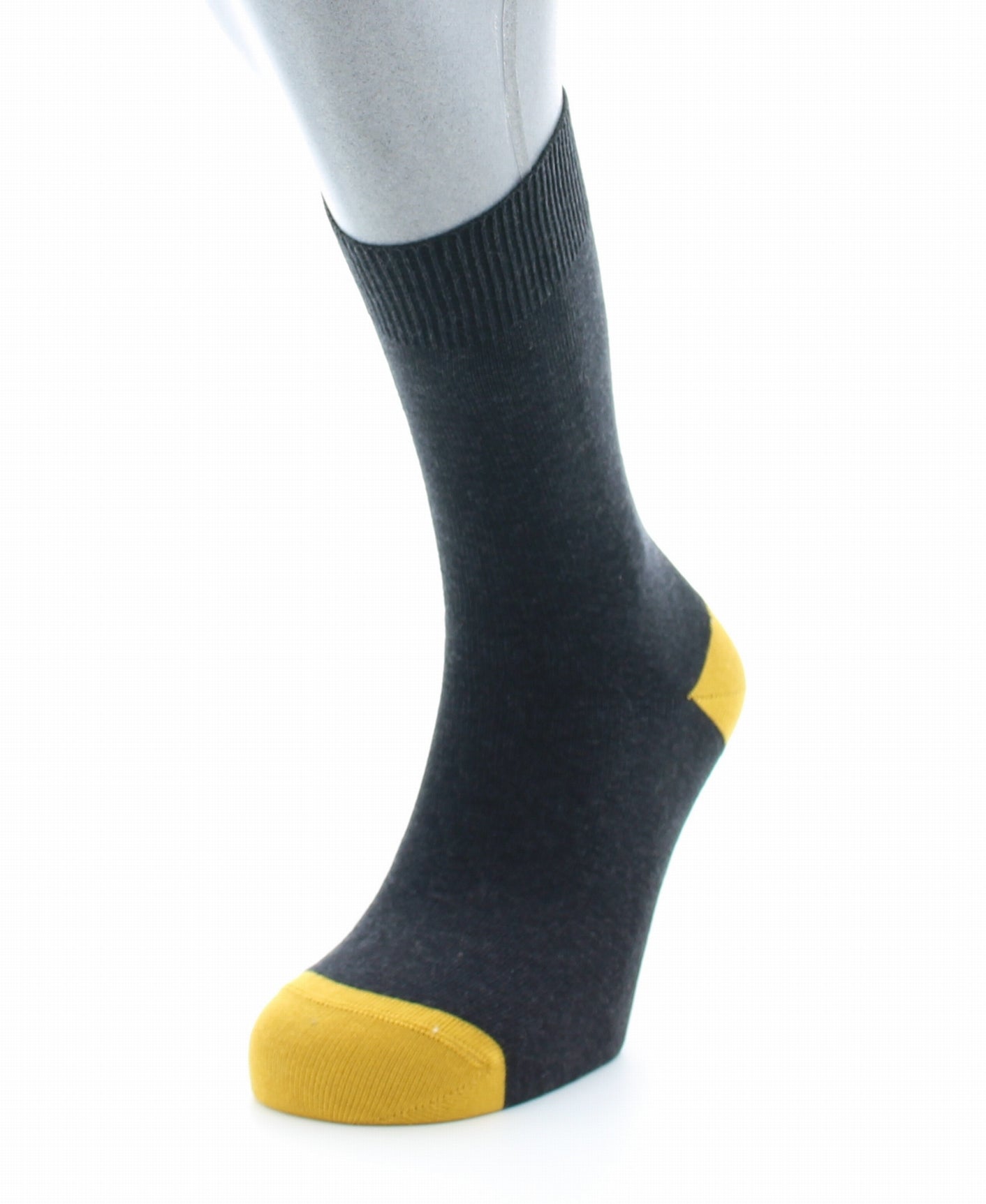 Chaussettes en coton Anthracite et Jaune ANTHRACITE-JAUNE