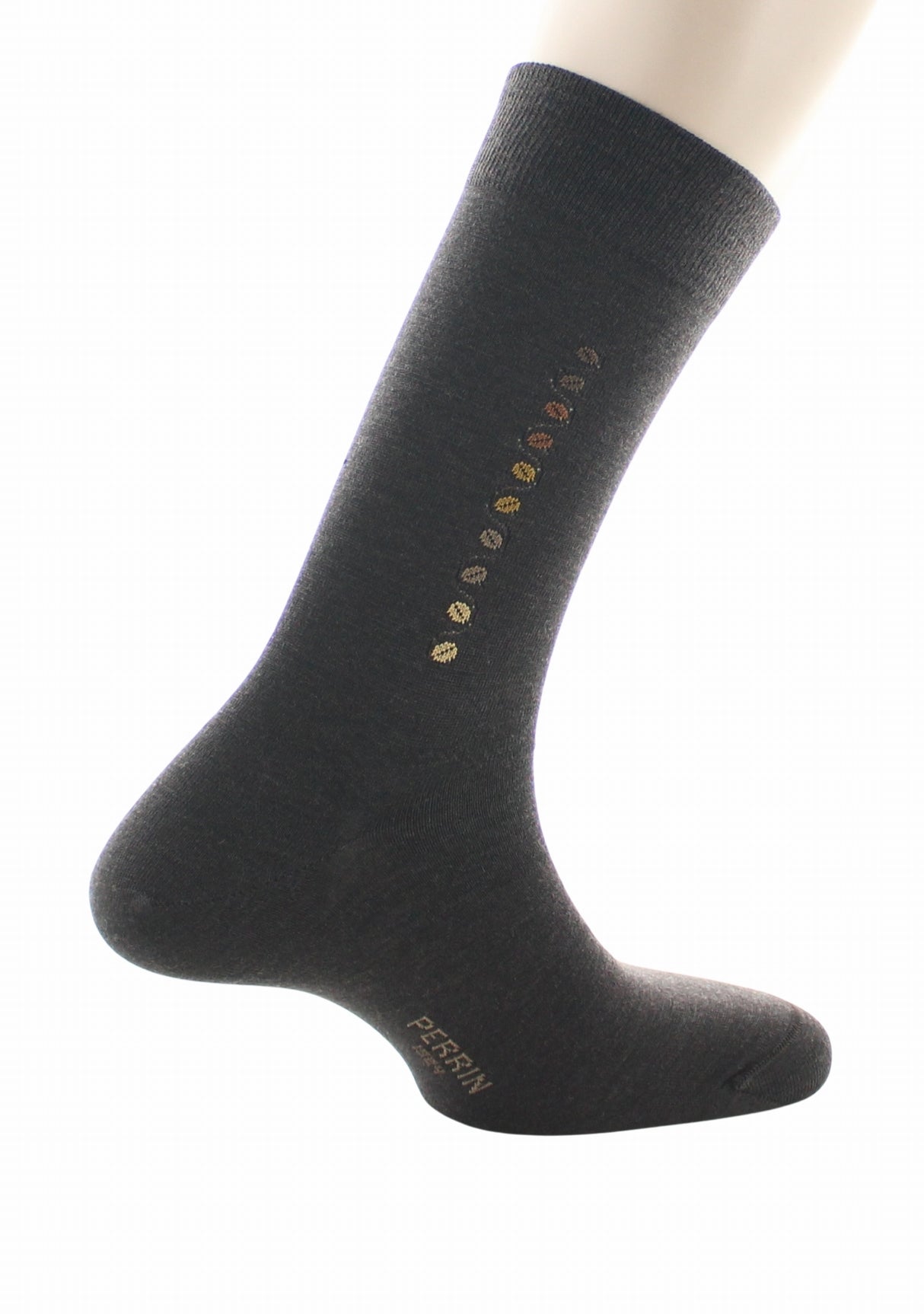 Chaussettes en laine pour homme motif baguette grains de café Marron MARRON
