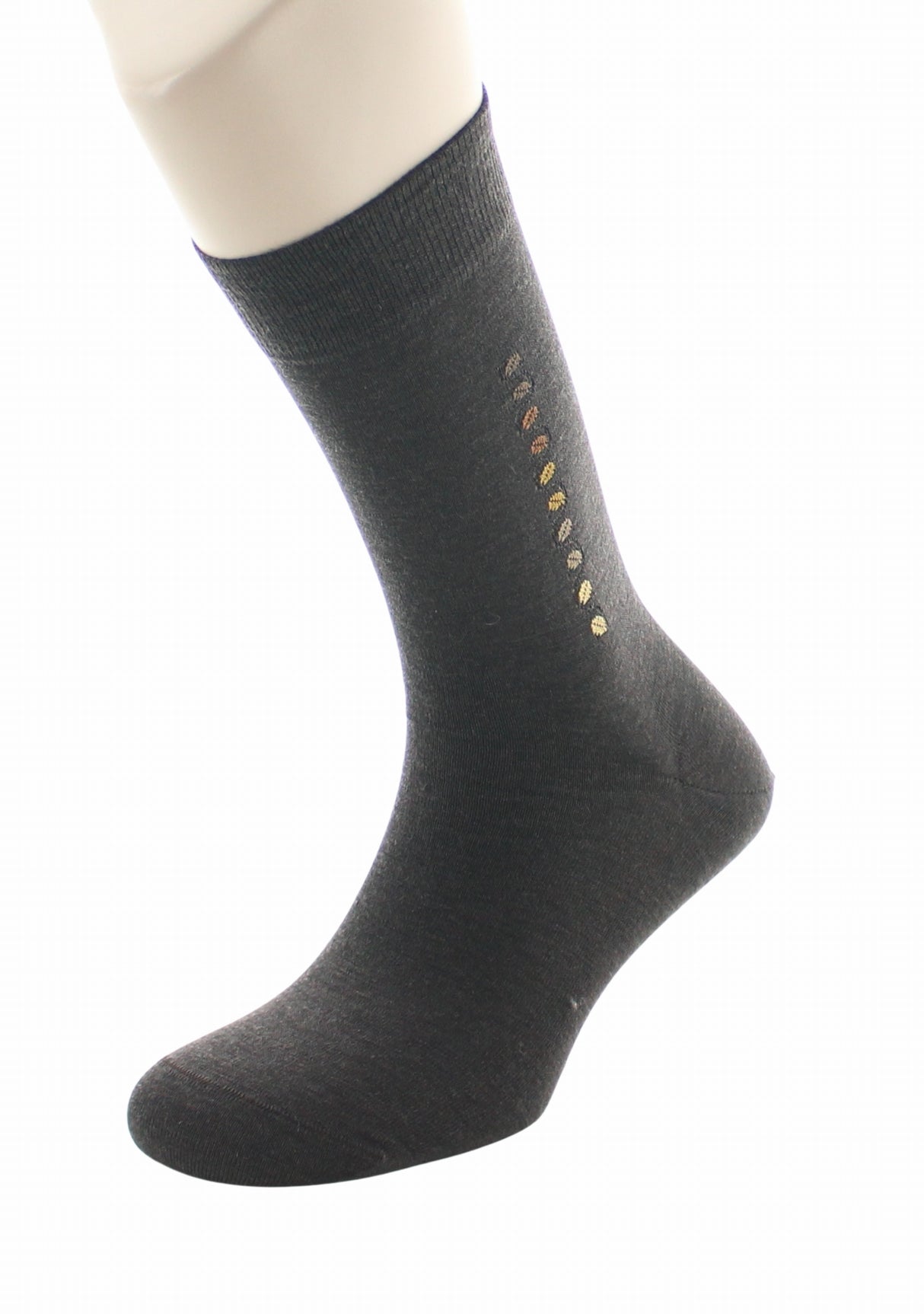Chaussettes en laine pour homme motif baguette grains de café Marron MARRON