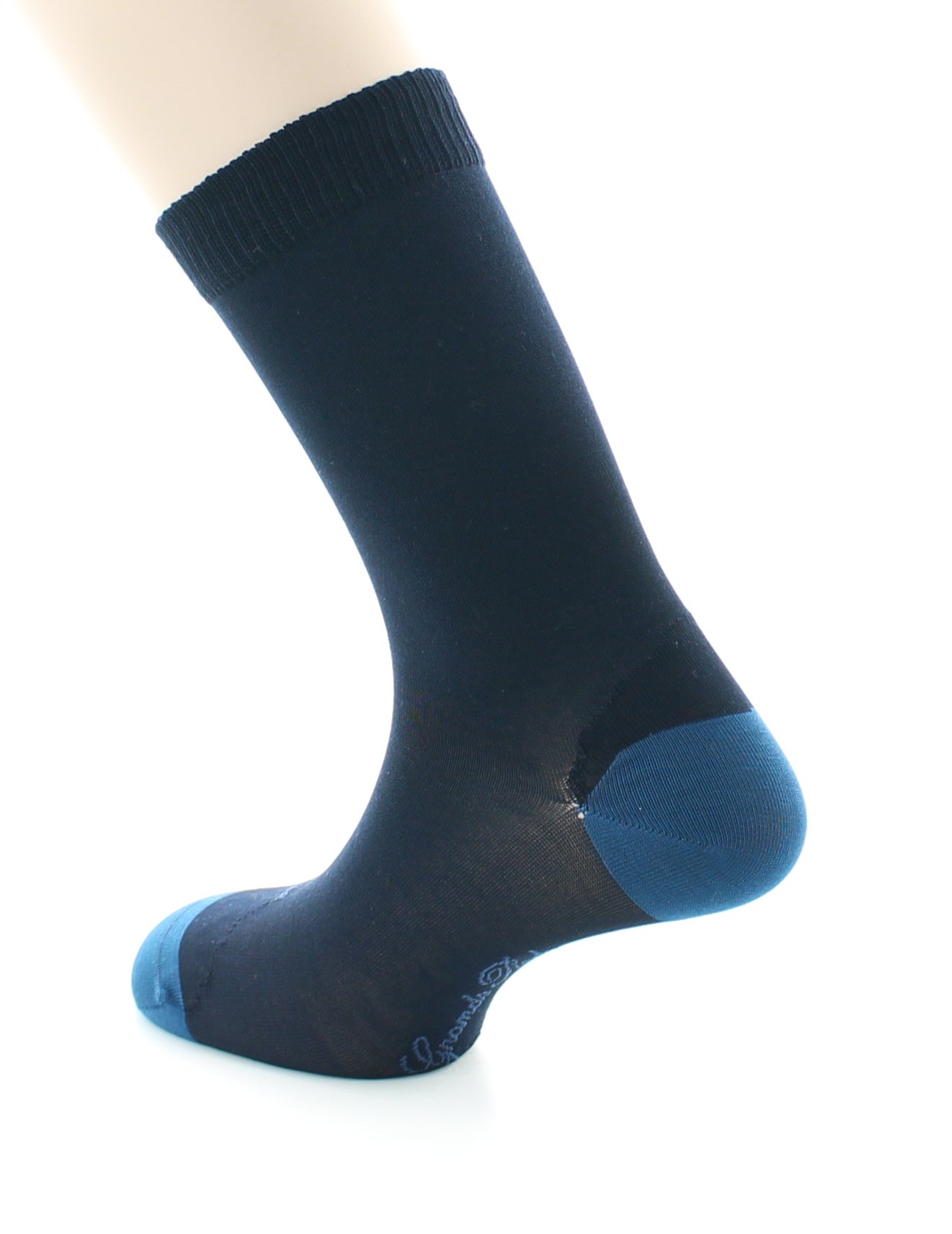 Chaussettes En Soie Bleu marine Et Bleu Amiral MARINE