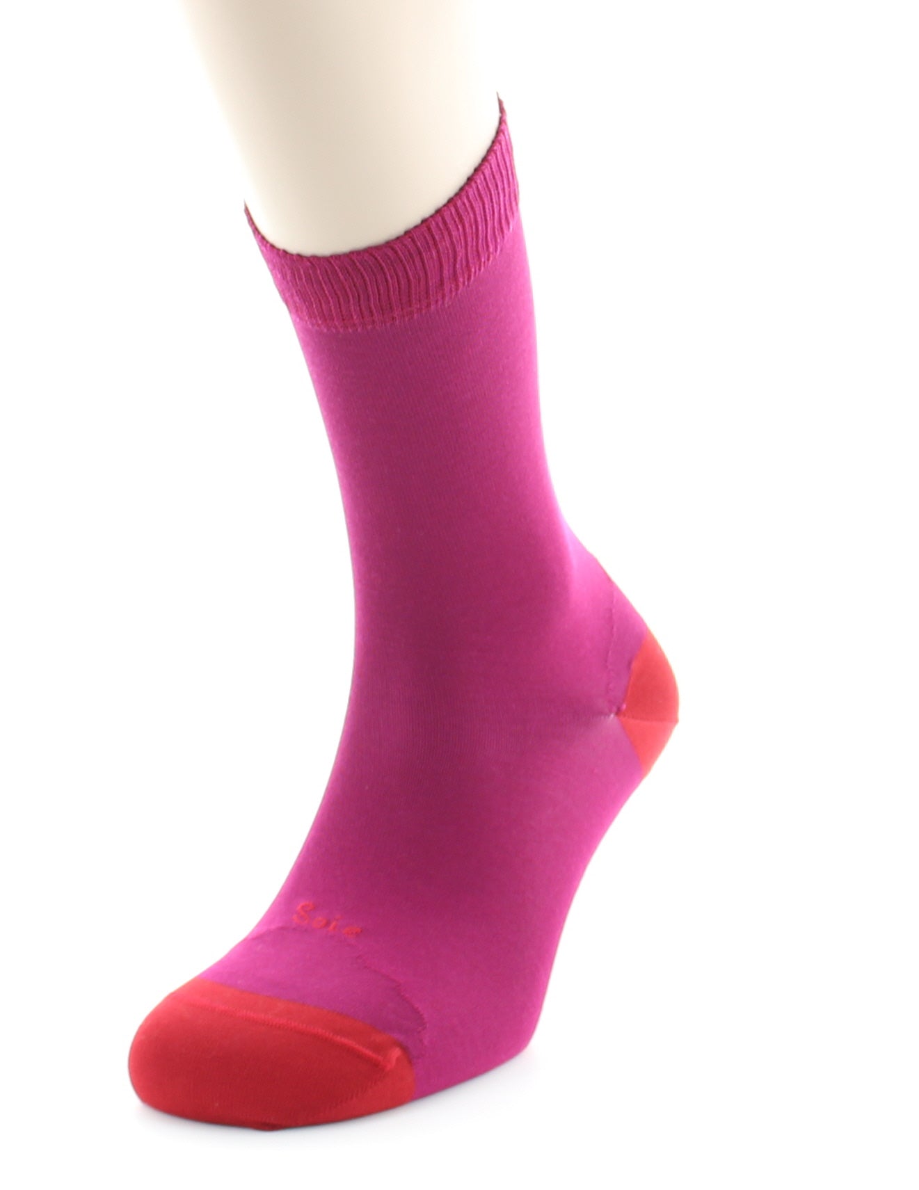 Chaussettes En Soie Fushia et Hermès FUSHIA