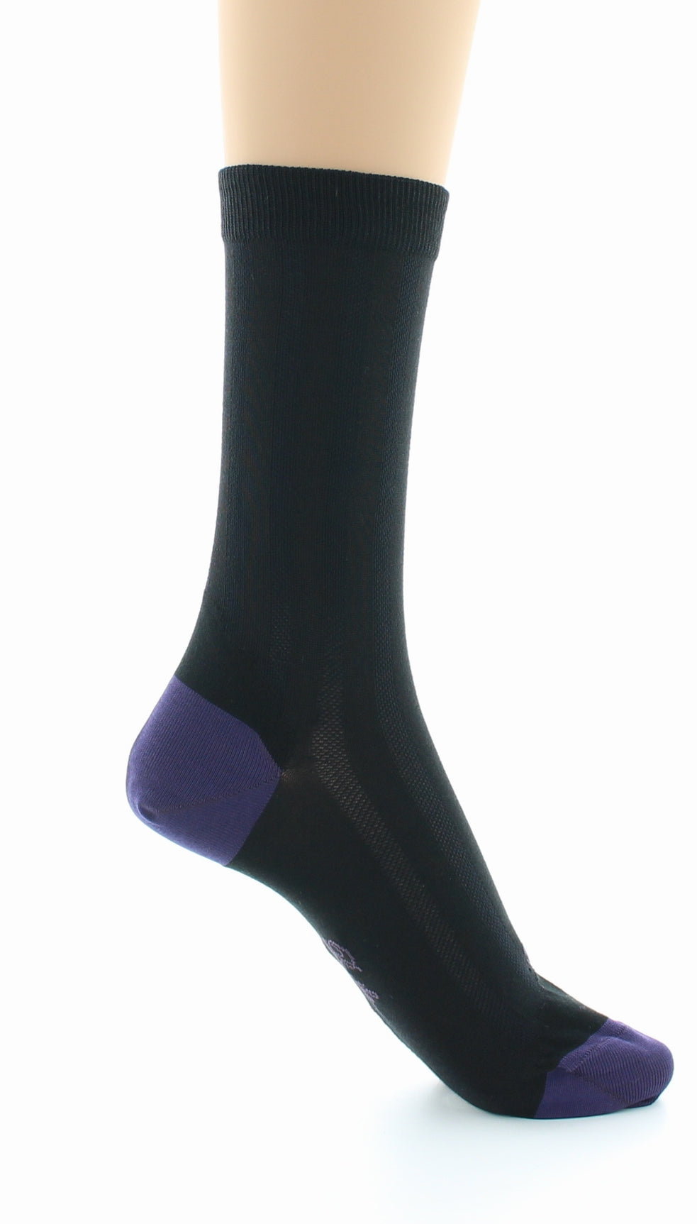 Chaussettes en soie noir-raisin NOIR-RAISIN