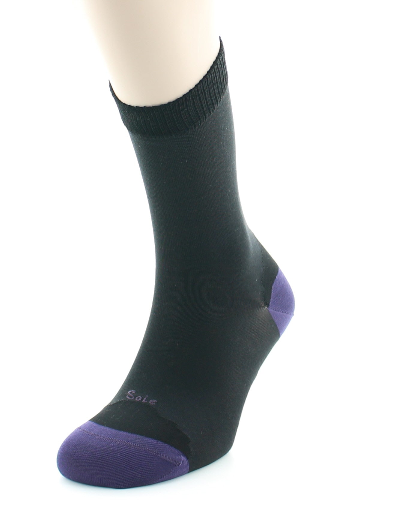 Chaussettes en soie noir-raisin NOIR-RAISIN