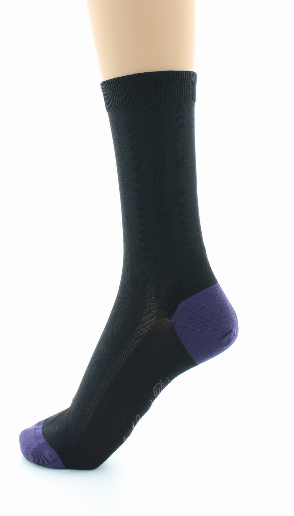 Chaussettes en soie noir-raisin NOIR-RAISIN