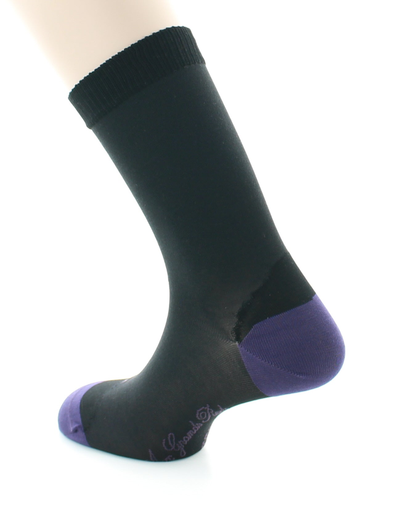 Chaussettes en soie noir-raisin NOIR-RAISIN