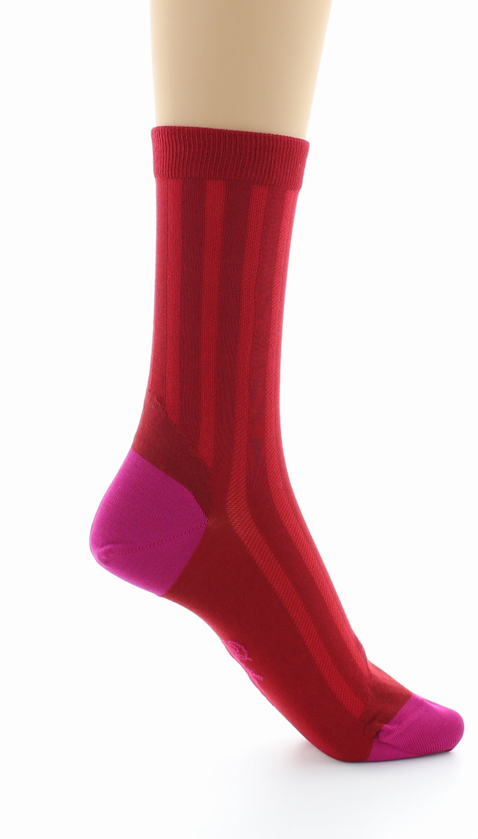 Chaussettes en soie rouge ROUGE