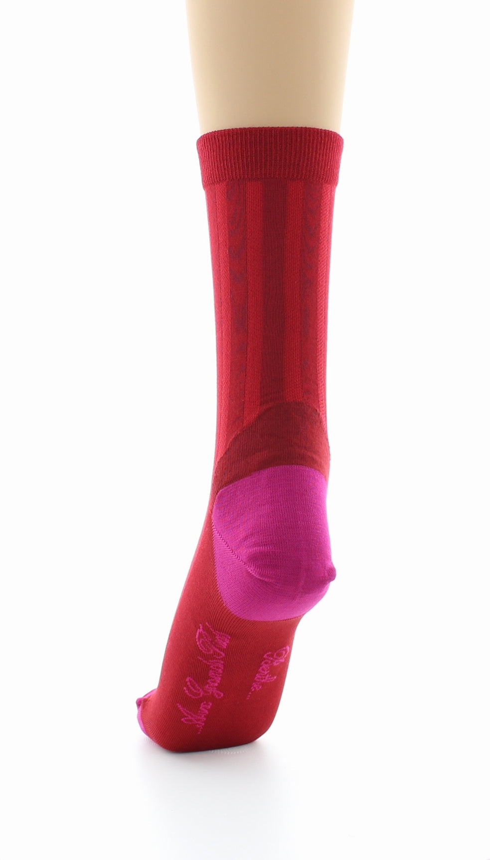 Chaussettes en soie rouge ROUGE