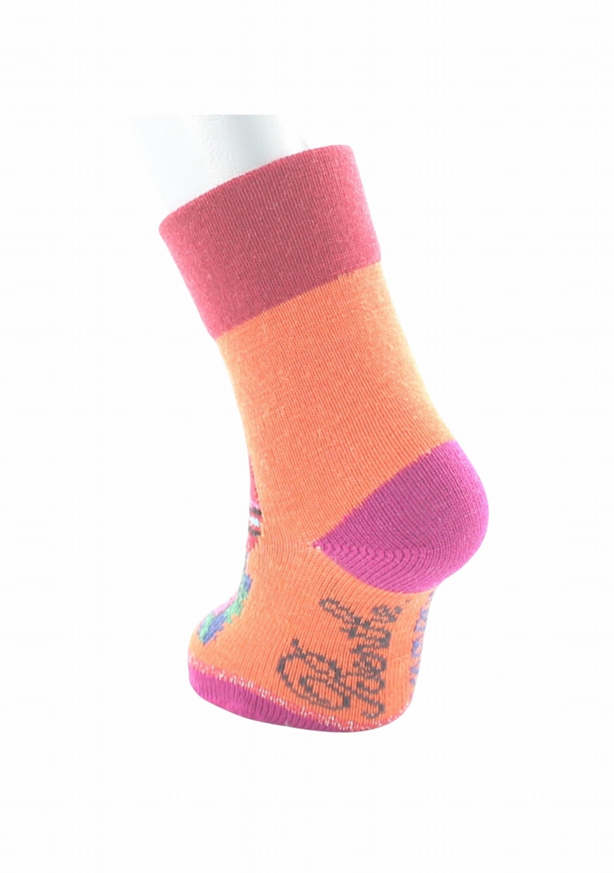 Chaussettes enfant en laine mérinos Berthe – Poupée Russe ORANGE