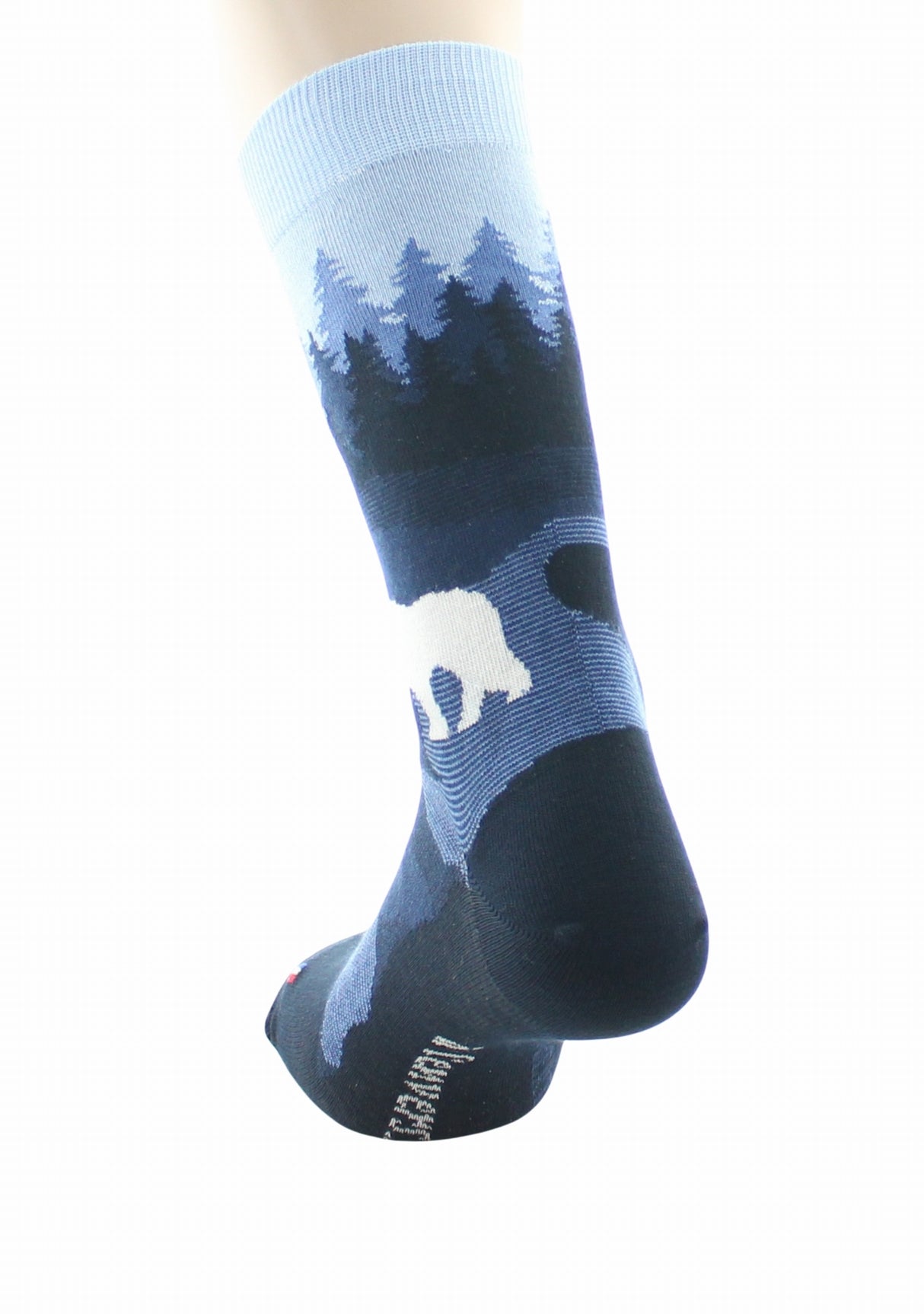 Chaussettes fantaisie homme en coton Dagobert Forêt Bleu BLEU
