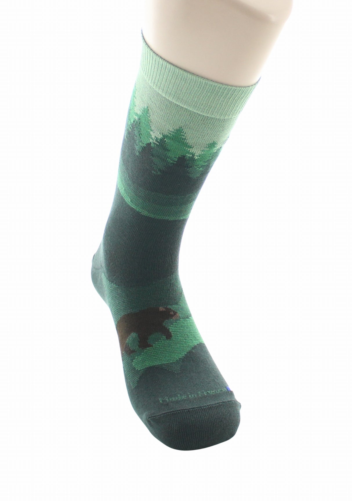 Chaussettes fantaisie homme en coton Dagobert Forêt Vert VERT