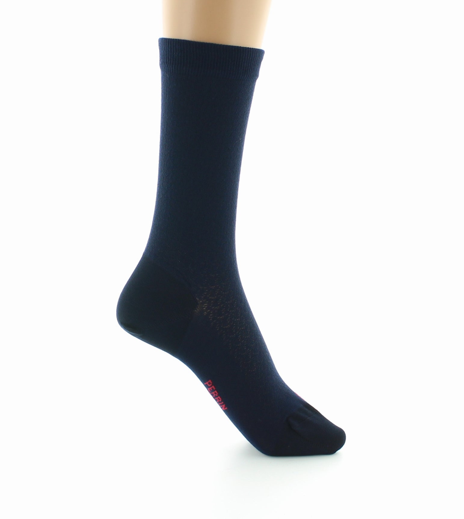 Chaussettes femme à maille ajourée en soie MARINE